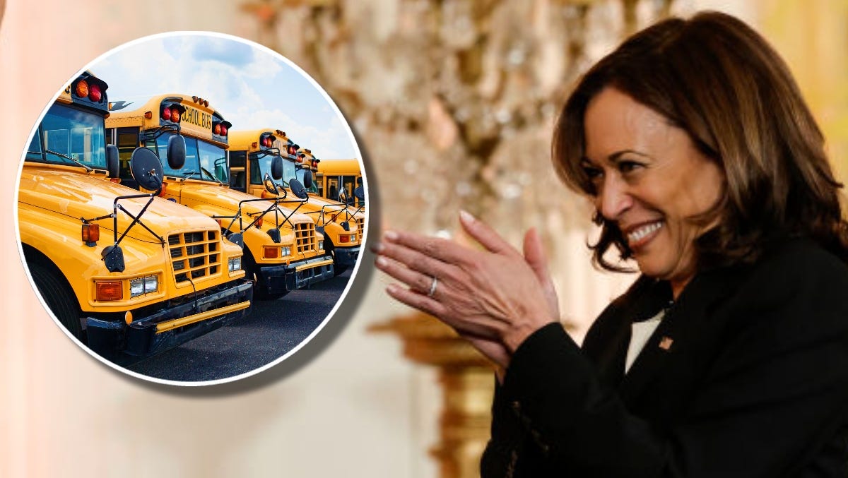 Out-Of-Touch Kamala Harris Gets Weirdly Excited About School Buses