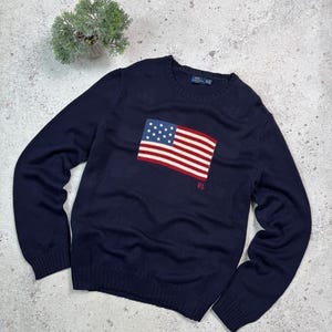 Ralph Lauren Flag Knit - Etsy UK