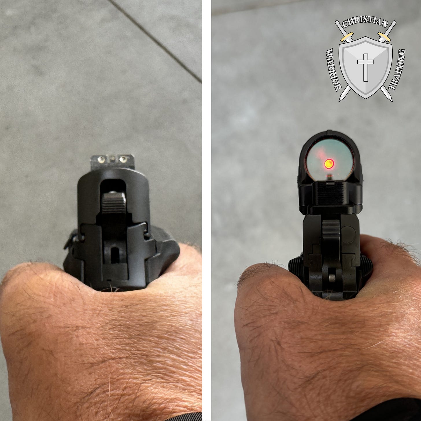 red dot sight vs iron sights