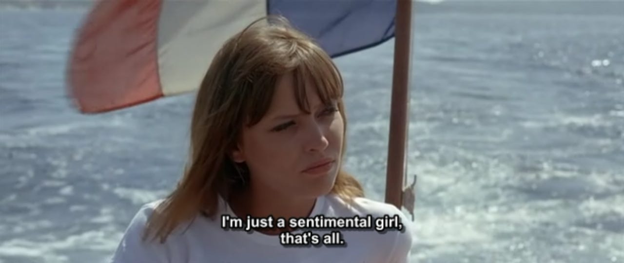 I'm just a sentimental girl, that's all.