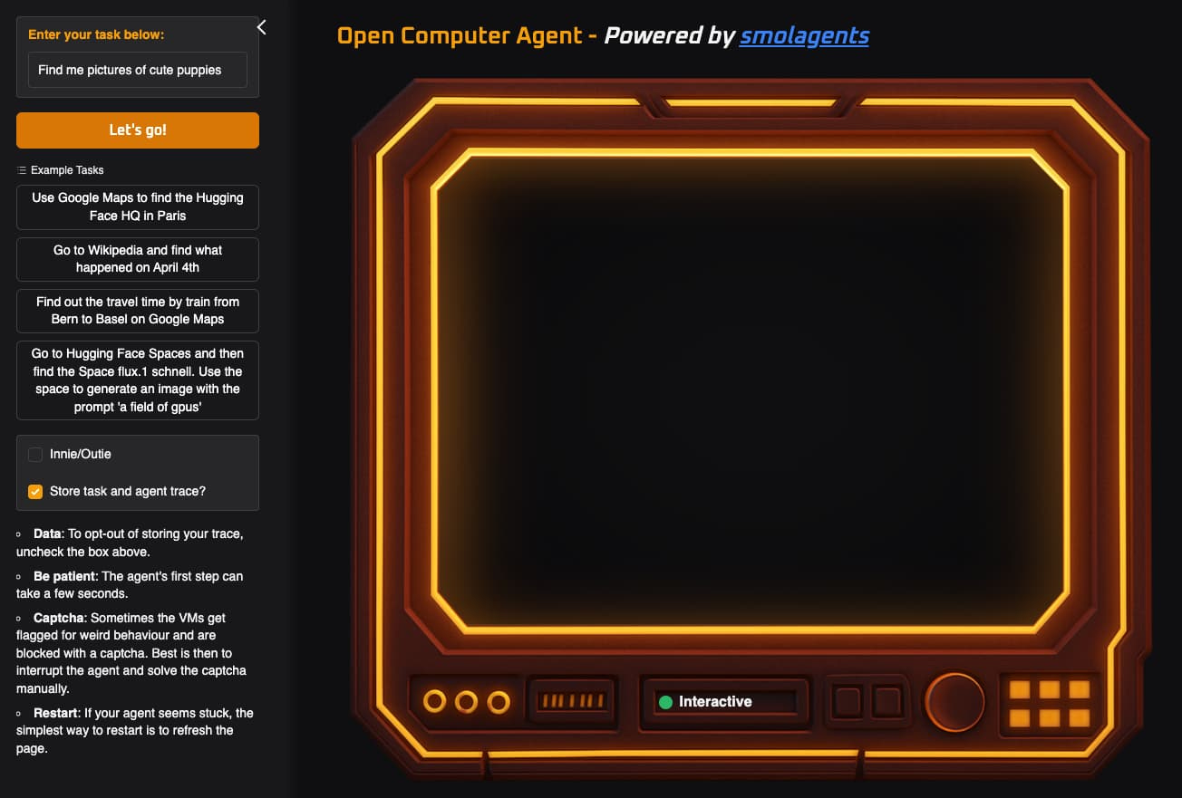 Open Computer Agent: Hugging Face의 새로운 AI 에이전트 프로젝트 (feat. smolagent) -  읽을거리&정보공유 - 파이토치 한국 사용자 모임