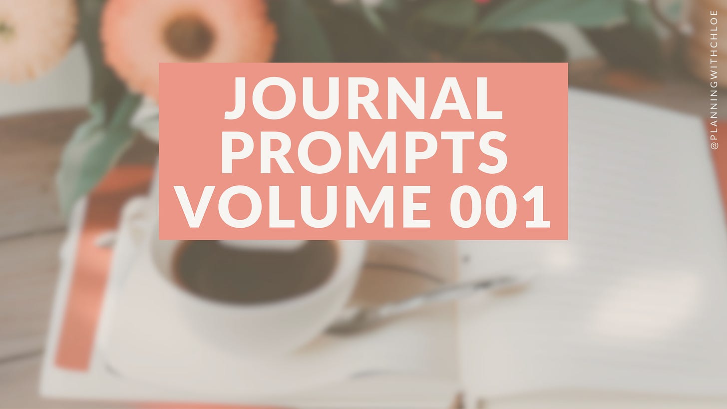 Journaling prompts volume 001