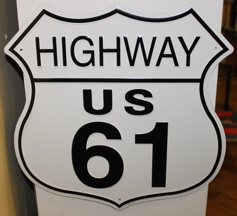 03 Crossroads Sign - Highway 61 - Delta Blues Museum - Shopping Cart