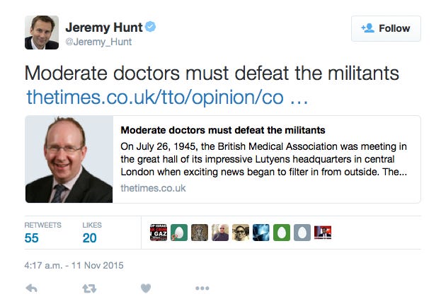 EvolvePolitics.com | Jeremy Hunt - Militants