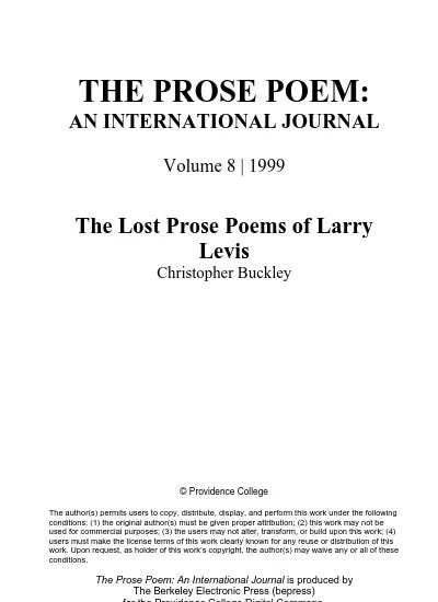 Top PDF Prose poems - 1Library