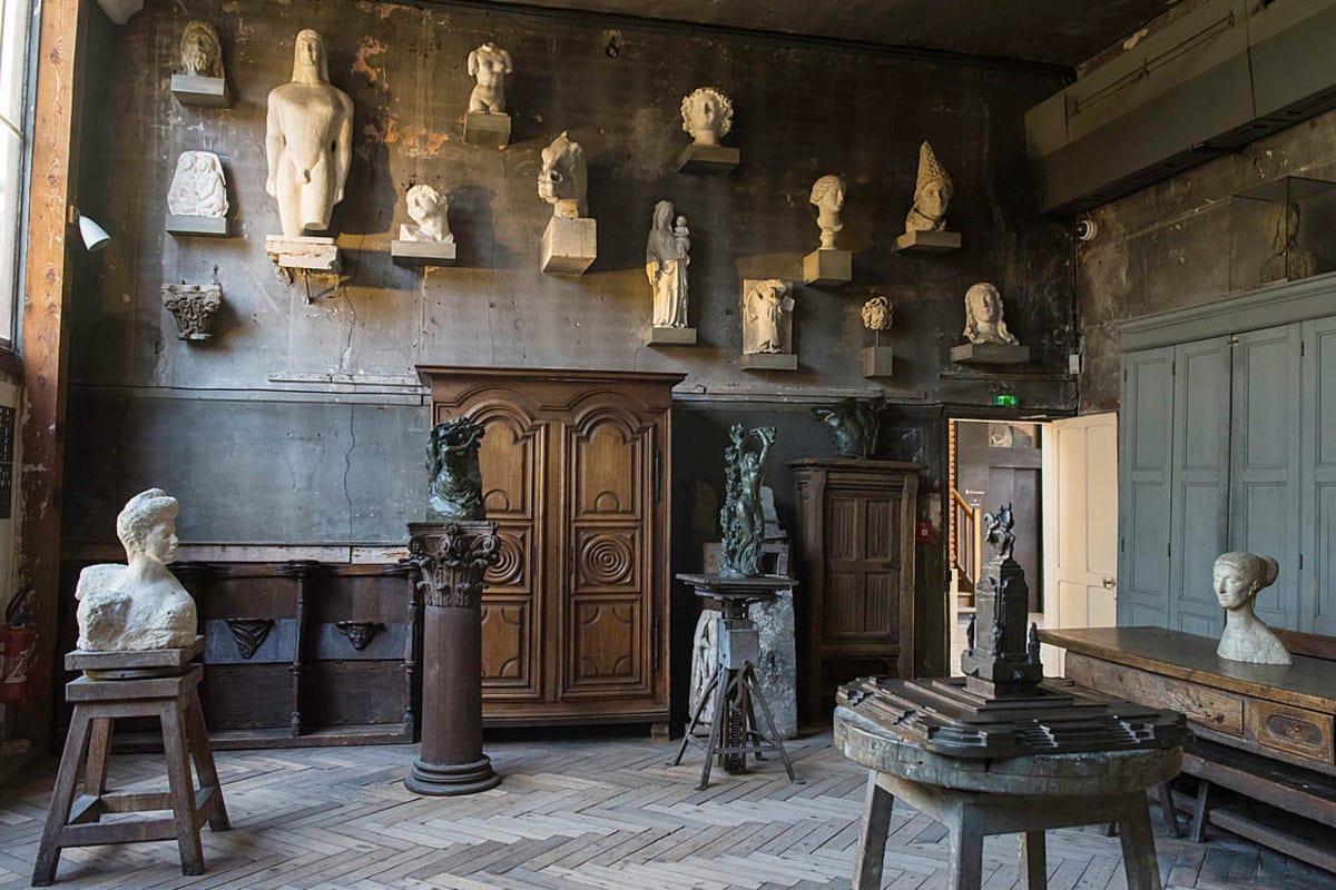 Gallery inside the musée Bourdelle in Paris, France
