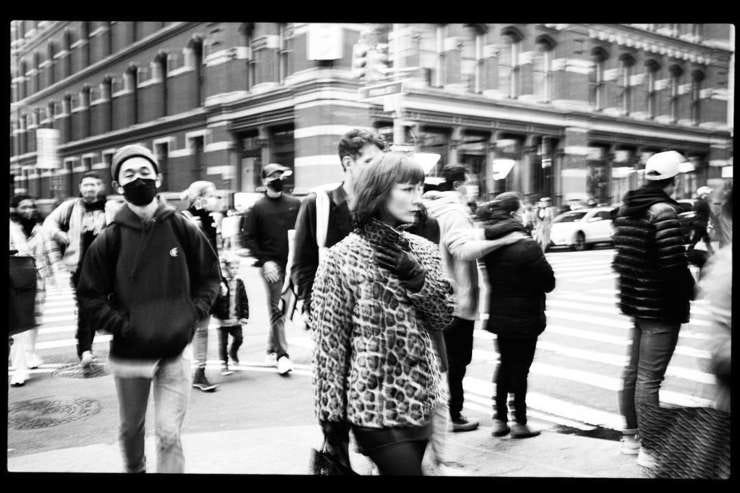 On Prince Street. New York City, 2 January 2022. This photo is the first in a series of images that became the multiple exposure photo shown below.