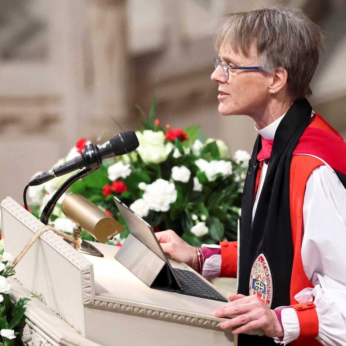 Bishop who angered Trump with call for mercy says she will not apologize |  Donald Trump | The Guardian