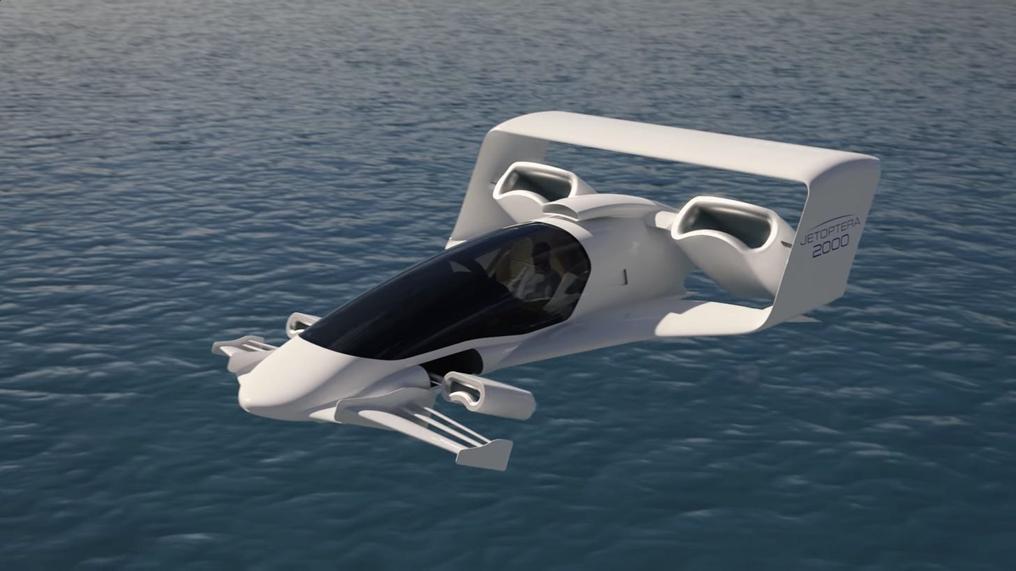 Jetoptera VTOL aircraft design features "bladeless fans on steroids"