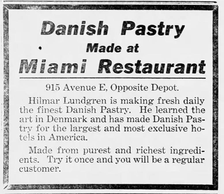 Figure 3: Ad in Miami Metropolis on November 11, 1919