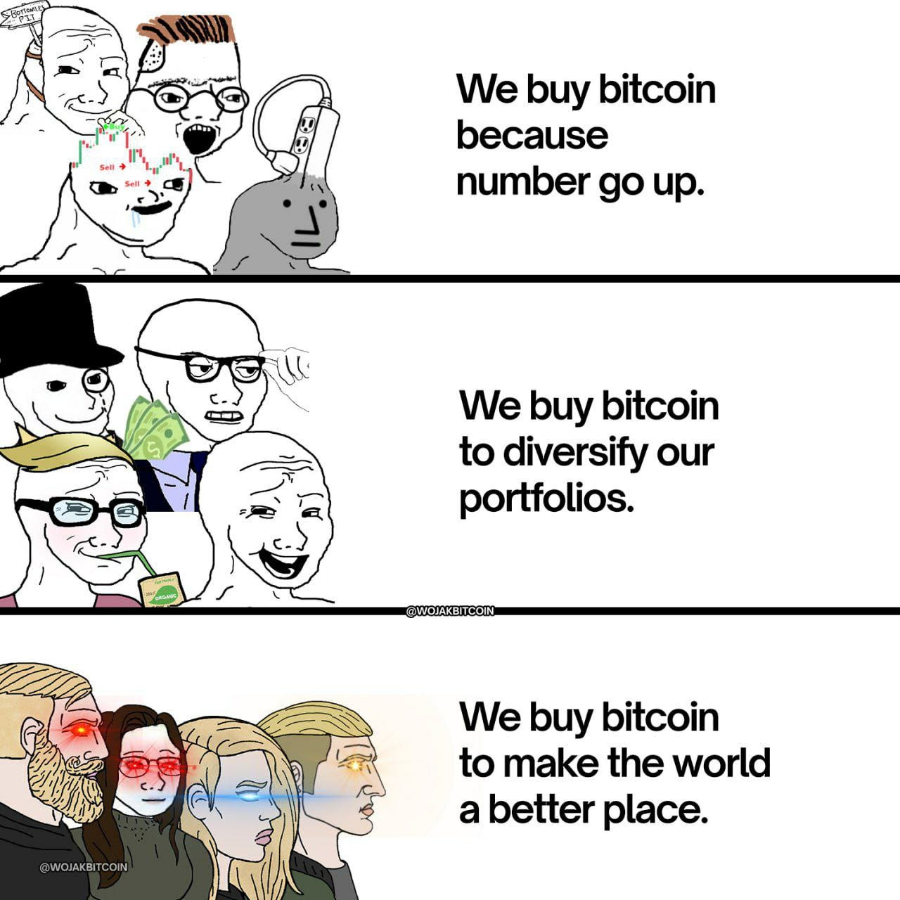 Wojak Bitcoin Memes on X: "Why do you buy #Bitcoin?  https://t.co/Ub7hEo1L8g" / X