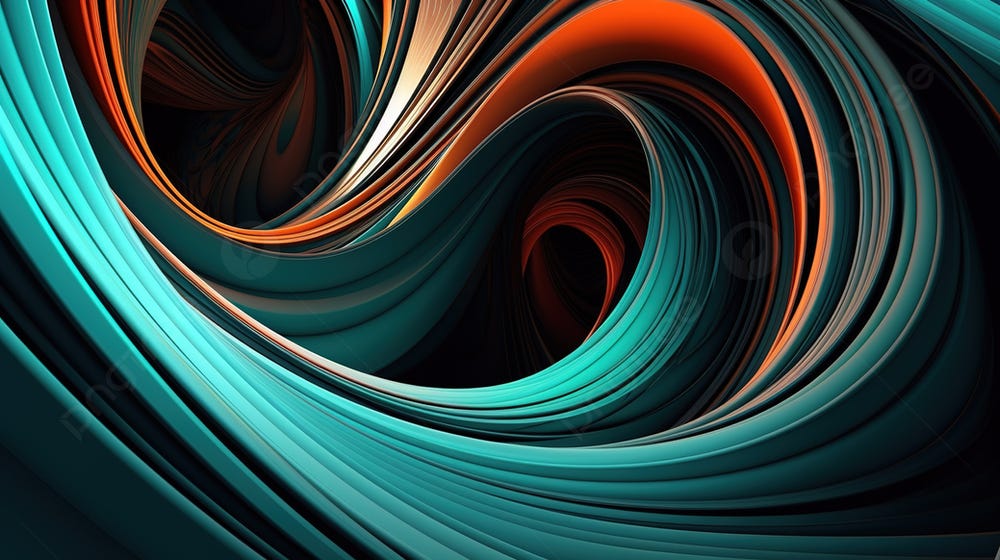Abstract art example of swirling Colors
