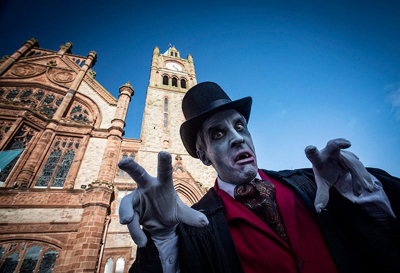 Ghostly figure at Derry Halloween