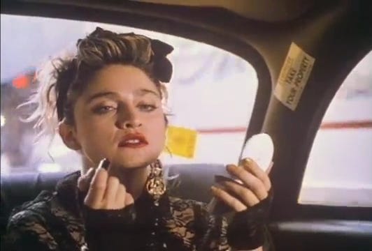Madonna in the 1985 film, Desperately Seeking Susan