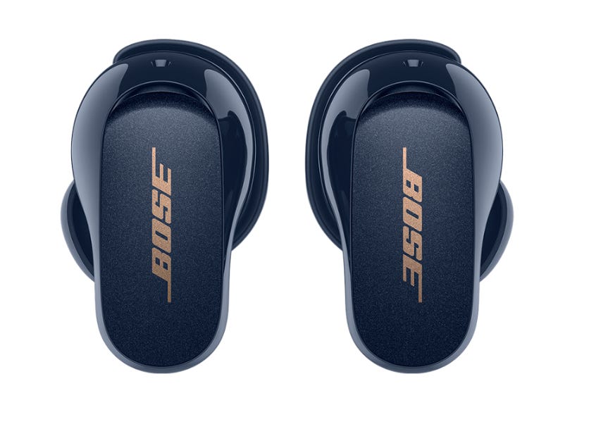 Two Bose earbuds (one more than I have).