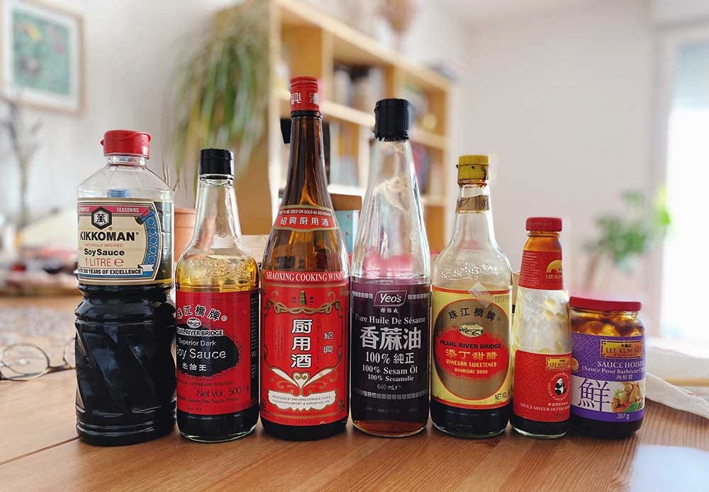 assaisonnements chinois bouteilles sauce