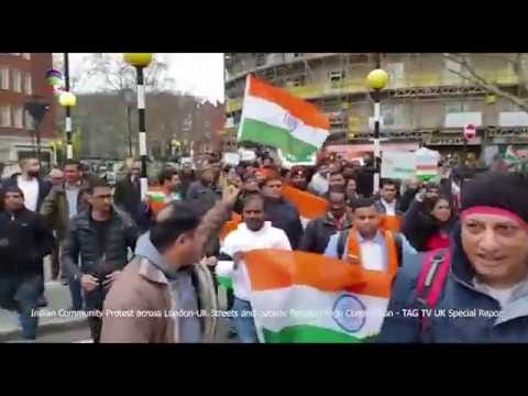 Indian Community Protest Across UK Streets & Outside Pak High Commission – TAG TV UK Report