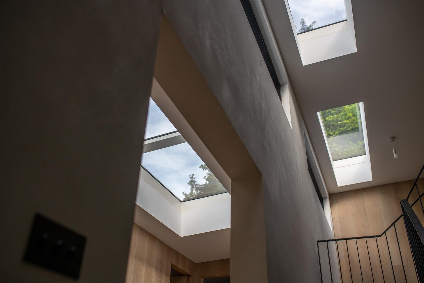 unlimited rooflight and two rectangular rooflights above hall way