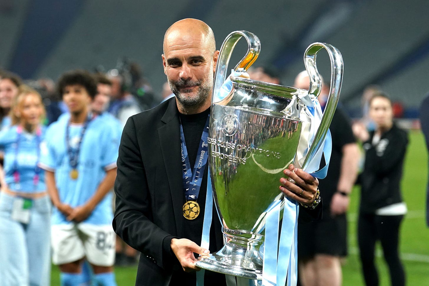 Pep Guardiola emotional as Manchester City win Champions League to seal  treble | The Independent