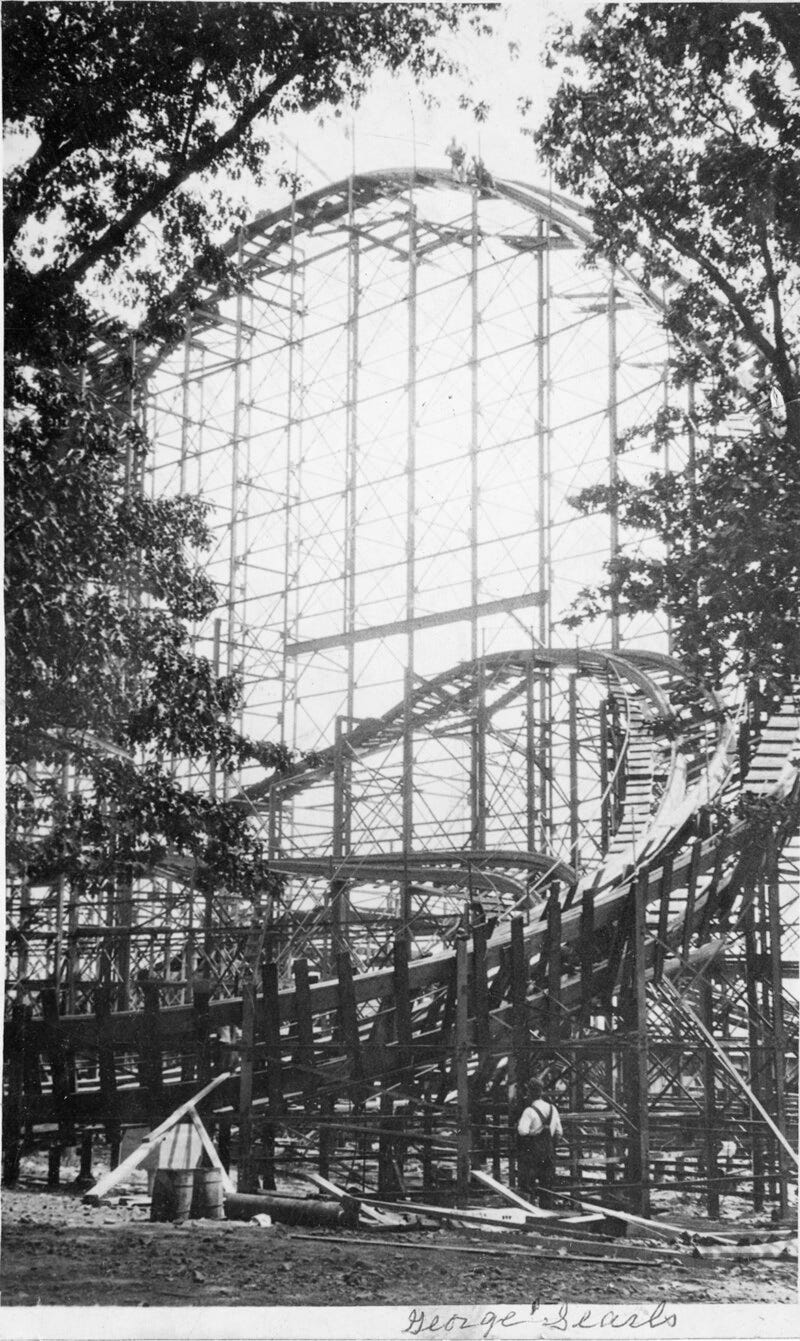 the palisades cyclone during construction