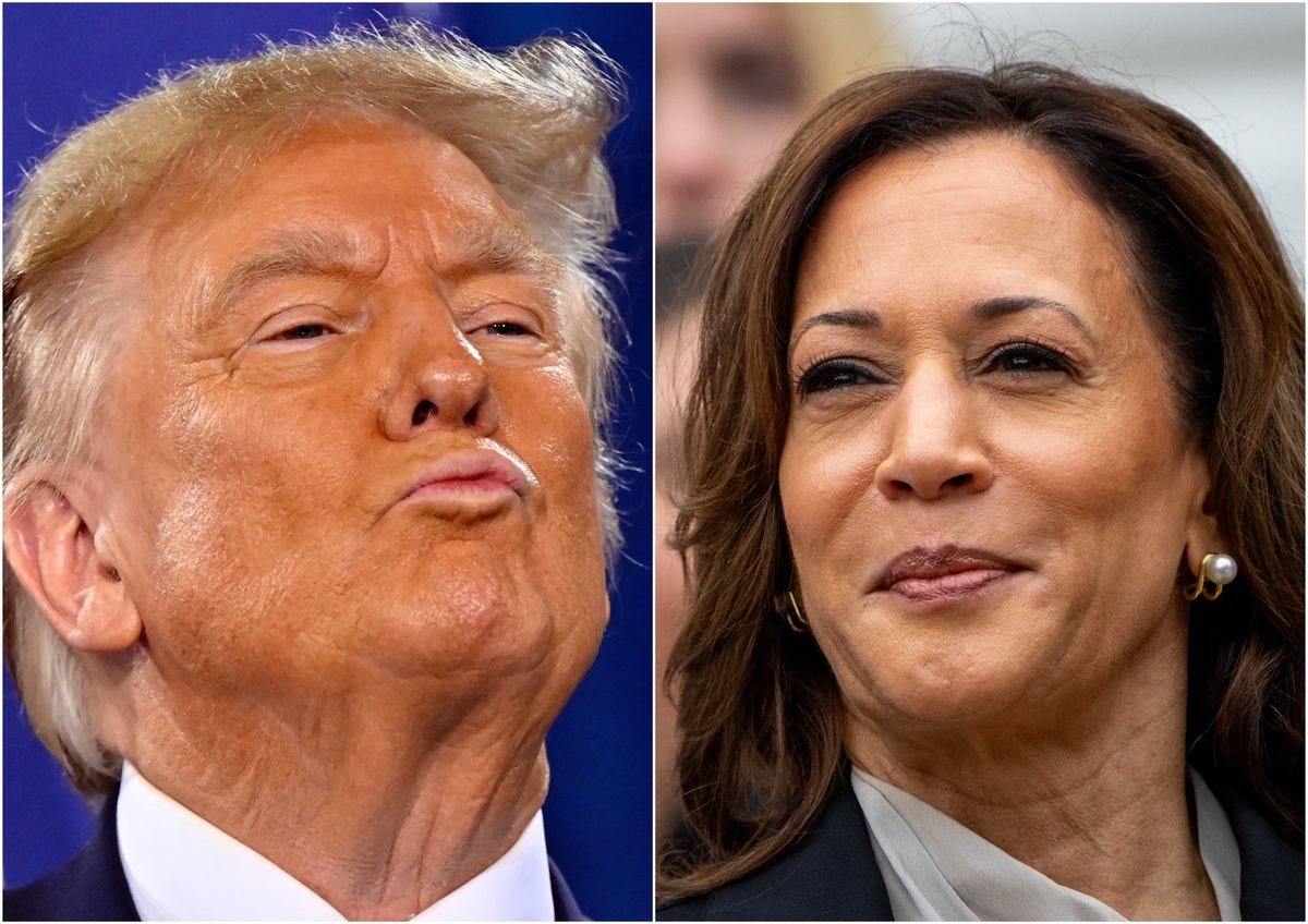 Donald Trump and Kamala Harris