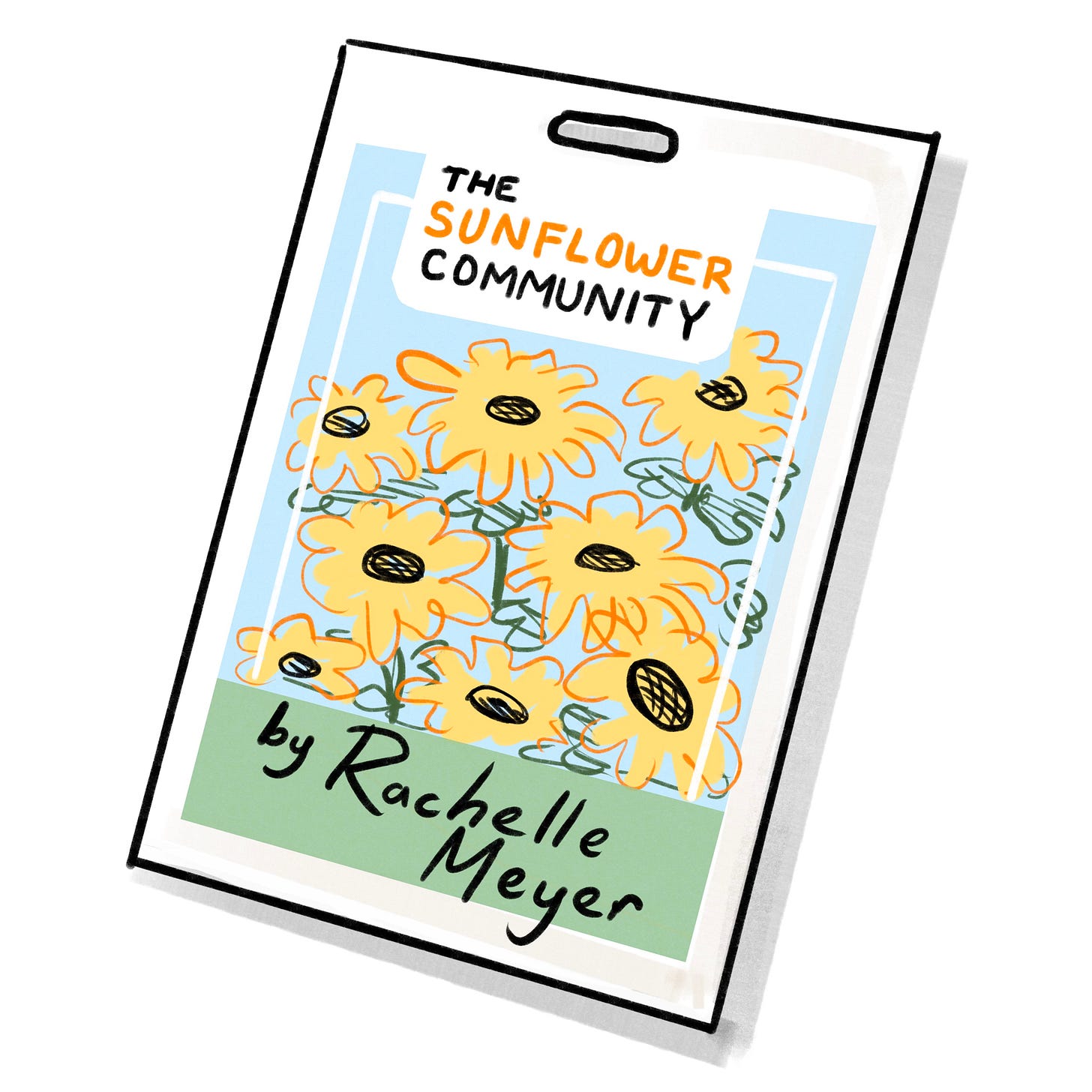 Sketch for the first panel of The Sunflower Community by Rachelle Meyer