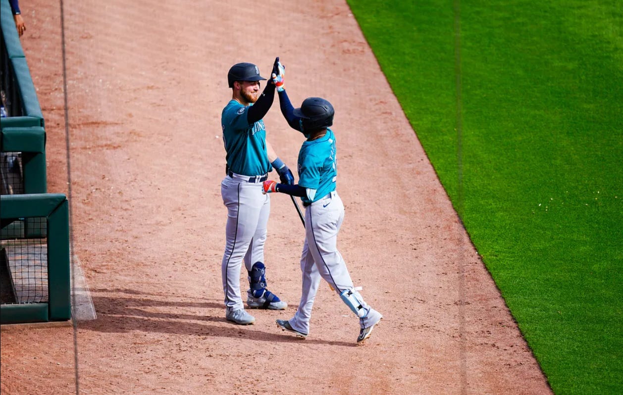 Samad Taylor Homers In 8–7 Win Over Royals | by Mariners PR | Mar, 2024 |  From the Corner of Edgar & Dave