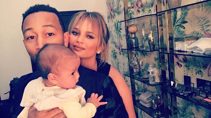 john legend and chrissy teigen baby baseball throw