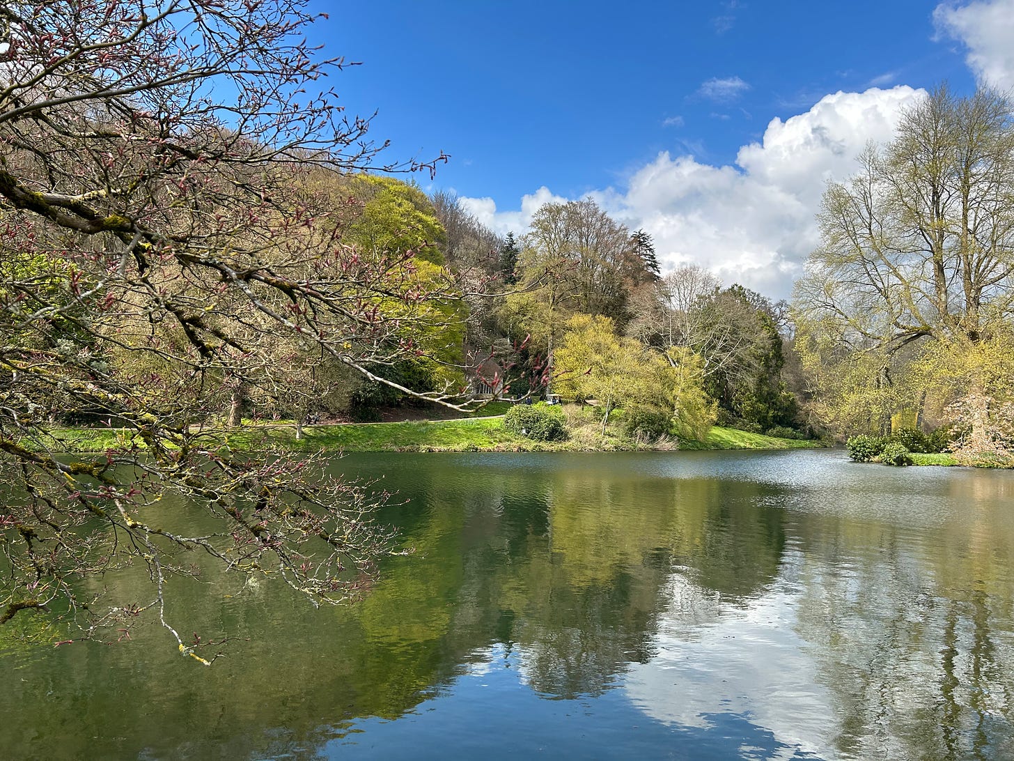 The lake, Stourhead Garden, Wiltshire - a National Trust Property.