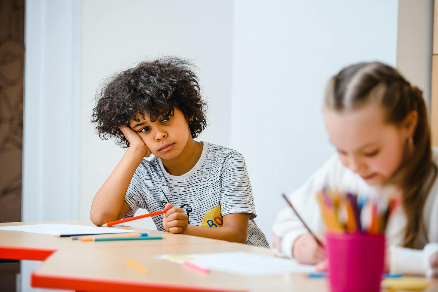 Child bored in school