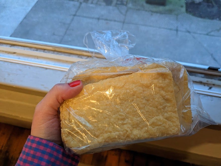 packet of fresh fried tofu
