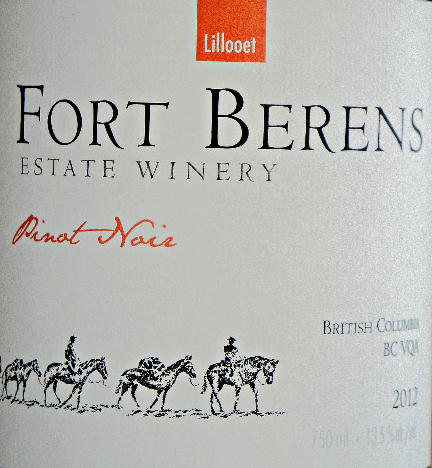 Fort Berens Pinot Noir 2012 Label - BC Pinot Noir Tasting Review 18