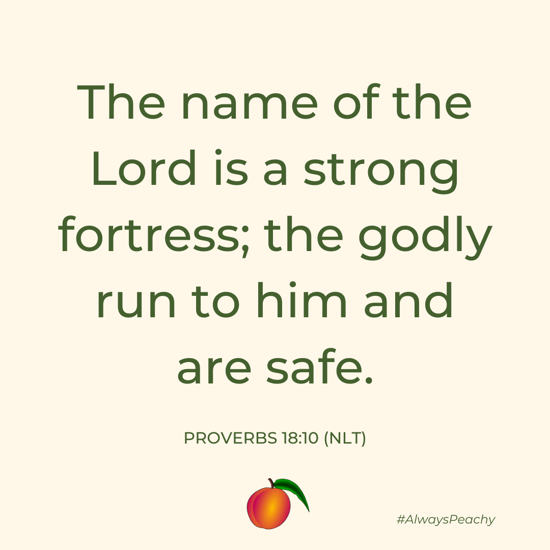 The name of the Lord is a strong fortress; the godly run to him and are safe.