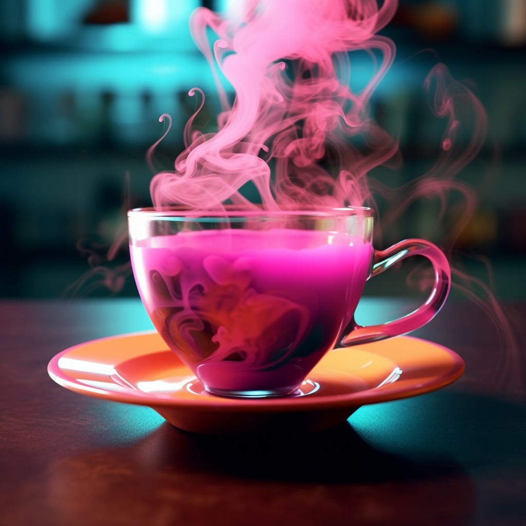 Grab a cup of pink coffee 