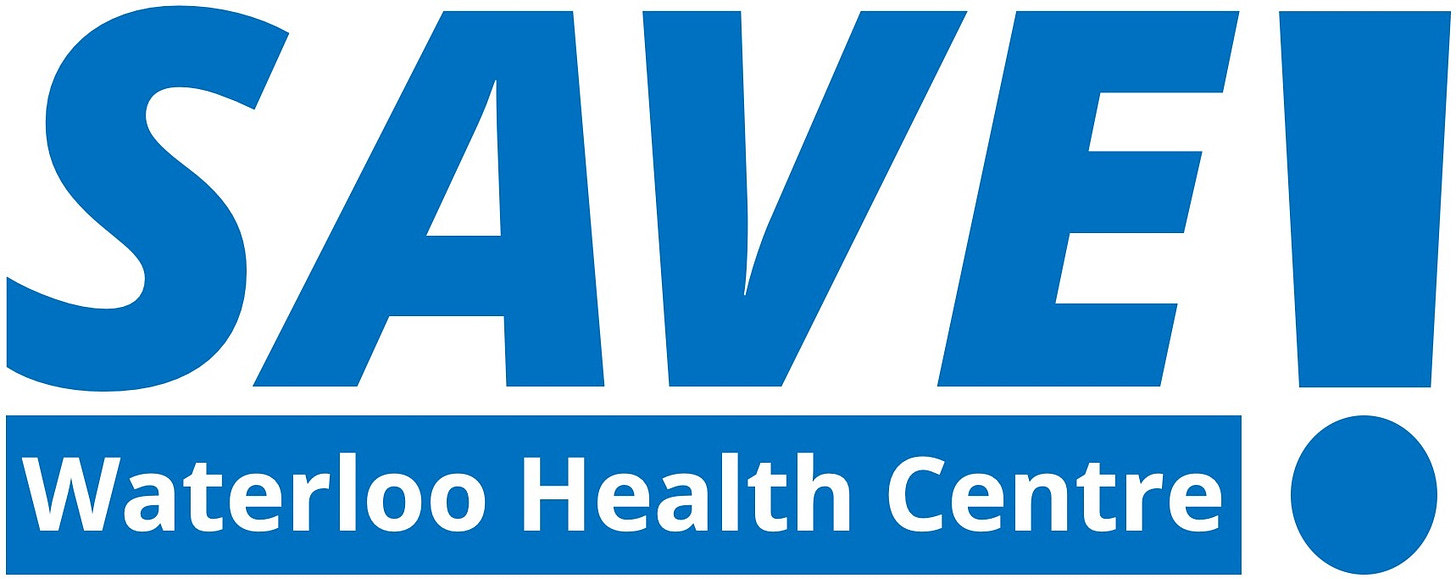 Save Waterloo Health Centre logo