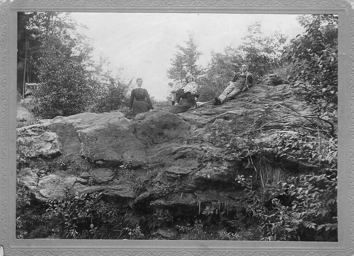 Thayer family at Barnes Falls