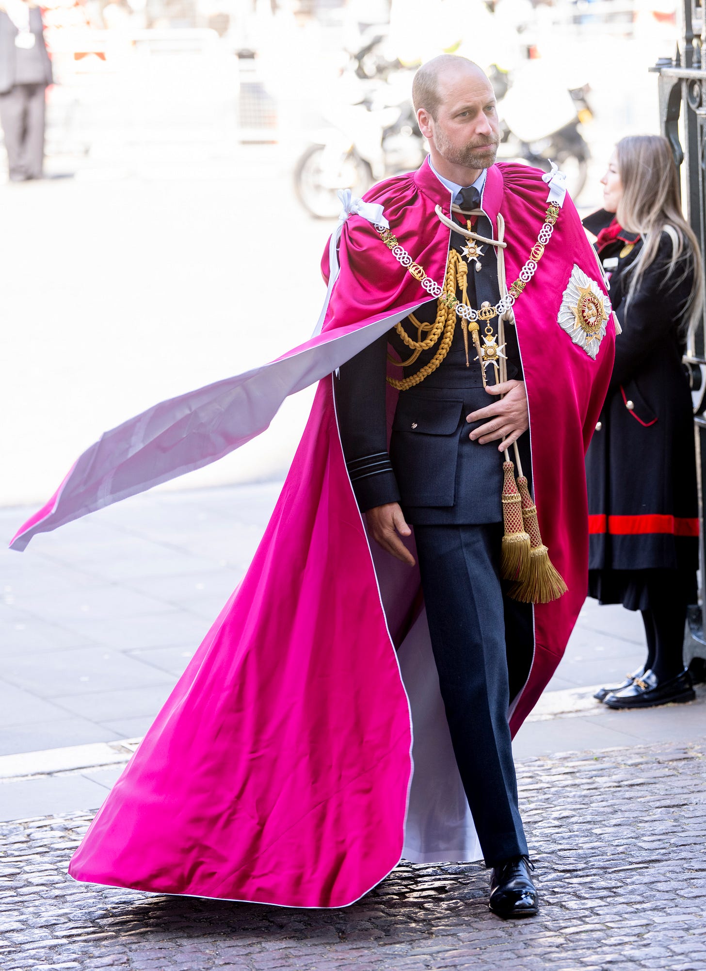 Prince William in a pink gown