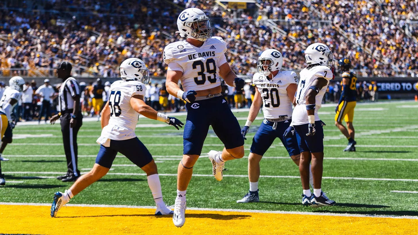 Porter Connors Earns FCS Nation National Defensive Player Of The Week  Honors - UC Davis Athletics