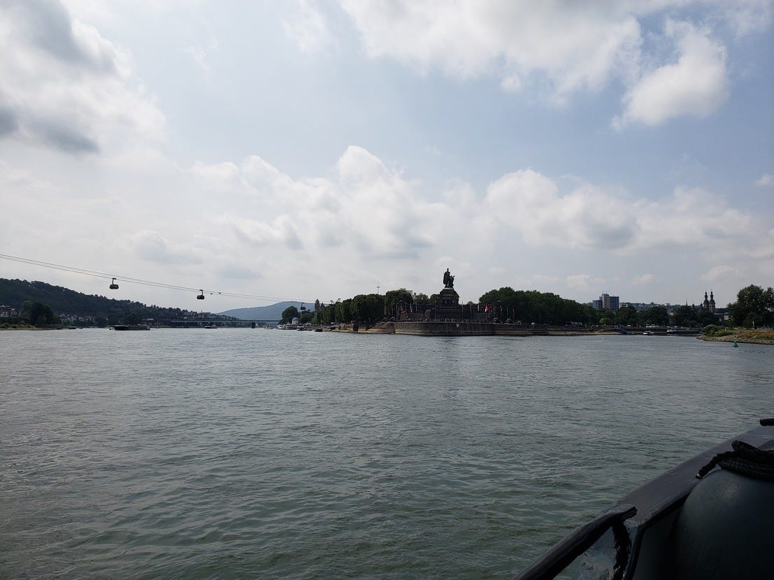The convergence of the rivers in Koblenz