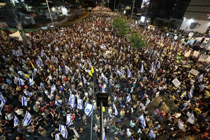 Masivas marchas en Israel contra Netanyahu