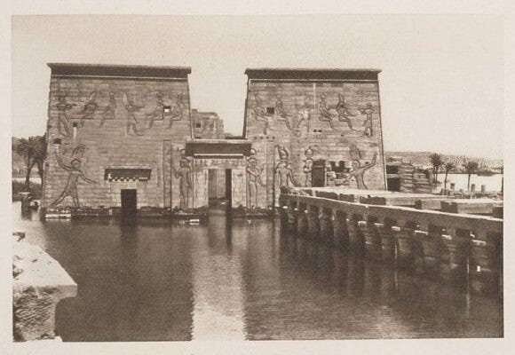 Flooded Temple of Isis circa 1905. Source: Wikimedia.&nbsp;