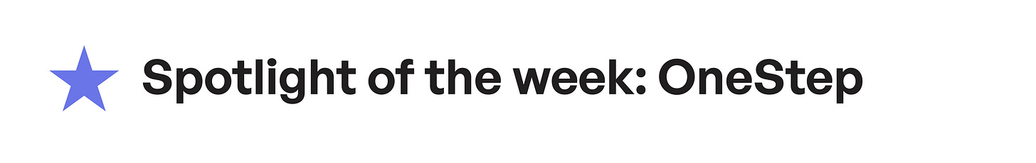 Banner that reads: "Spotlight of the week: OneStep"