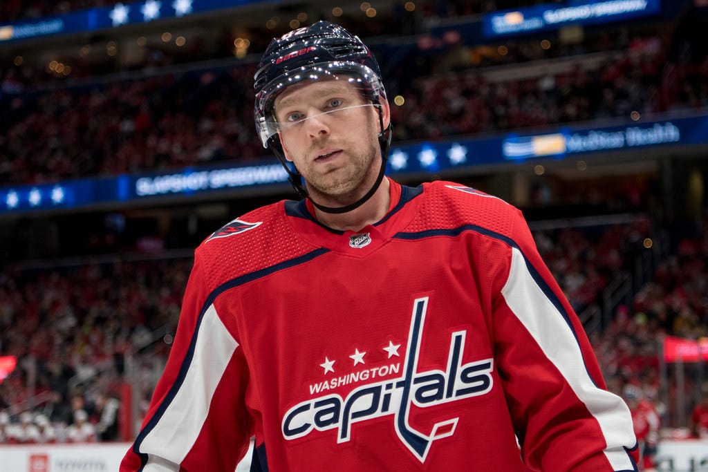 Center Evgeny Kuznetsov Looking into Camera from Washington Capitals vs. Red Wings - Billy Sabatini - All-Pro Reels