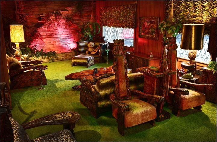 Learn more about Graceland's interior design on the Graceland Blog. |  Jungle room, Graceland, Elvis presley graceland