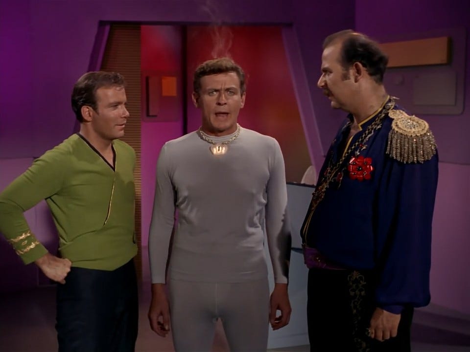Captain Kirk talking an AI to death with illogical paradoxes. A common theme.