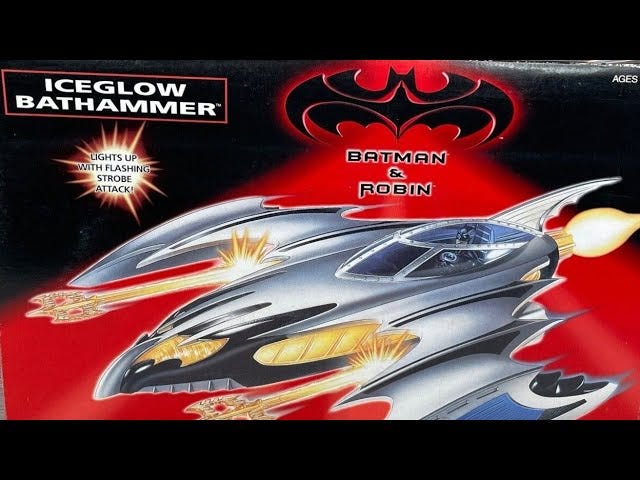 Iceglow Bathammer - Batman & Robin Kenner Español - YouTube