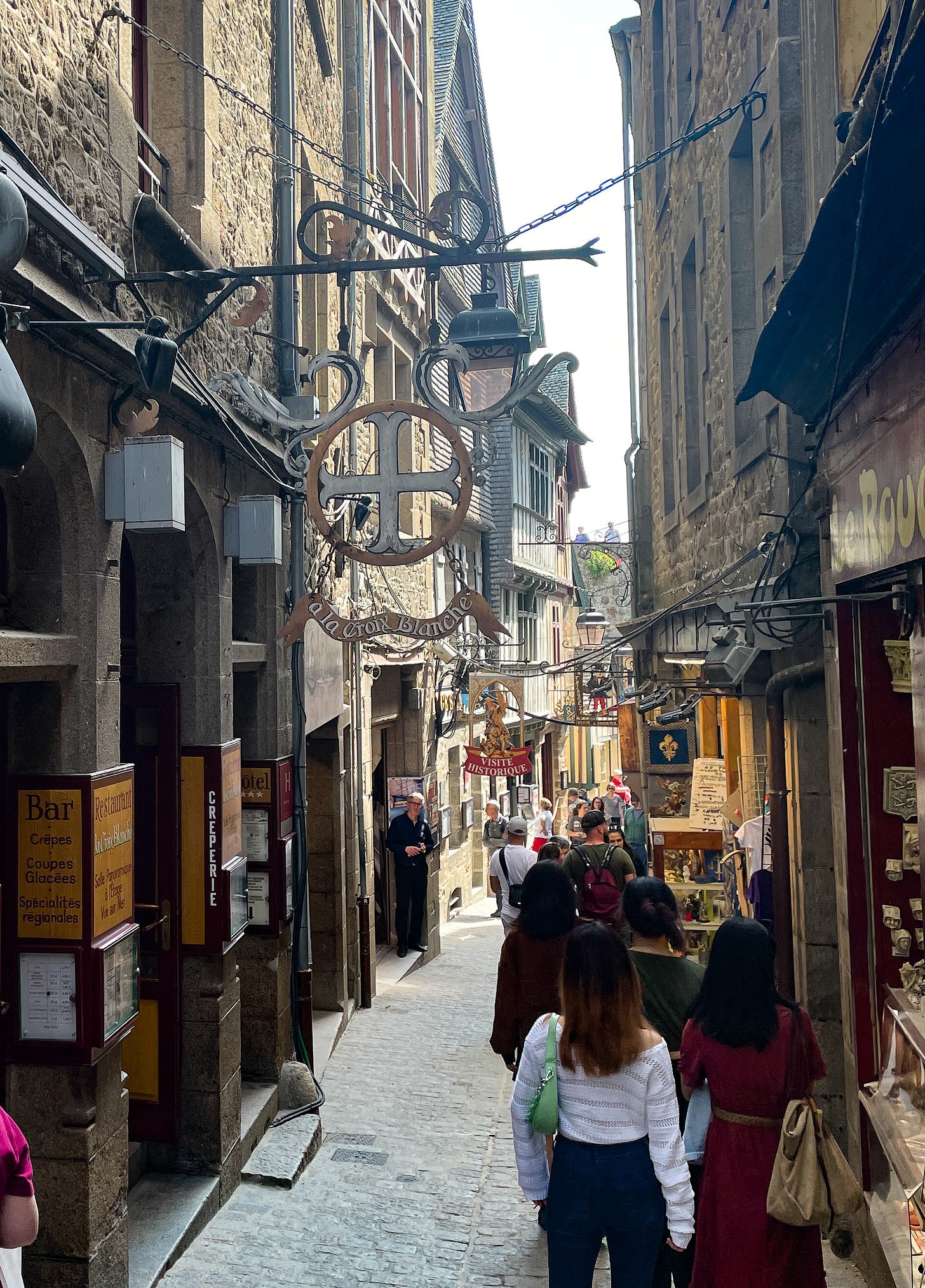 Pedestrian lane at Mont Saint Michel