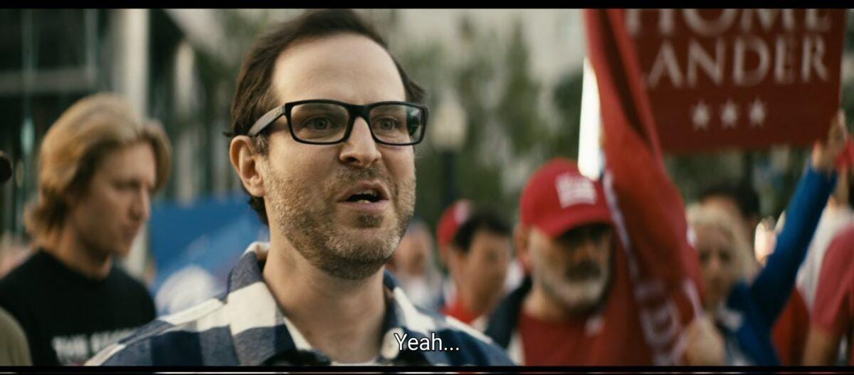 The Boys todd clapping after homelander kills a protester sorry snowflake