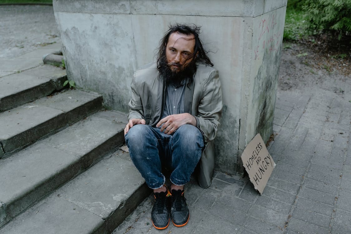 Free Photo of a Homeless Man Stock Photo