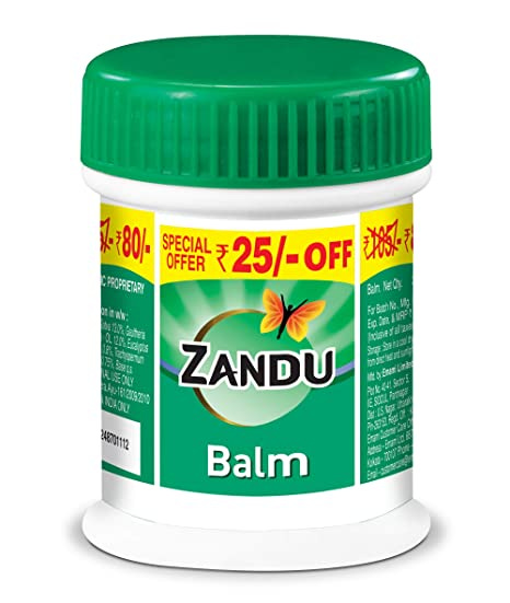 Zandu Balm, 25ml, Ayurvedic balm for effective relief from Headache, Body  Pain, Sprain and Cold : Amazon.in: Health & Personal Care